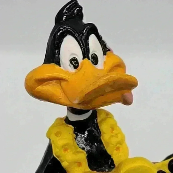 VTG Looney Tunes, Daffy Duck, Fun In The Sun, Applause, PVC Figure, 3", Hawaii - Picture 8 of 10